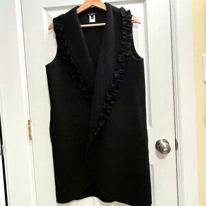 Talbots Black Wool Blend Vest Topper in Small